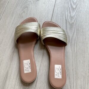 AGL STRAP SLIP ON’S/SANDALS - Worn Once! Like New